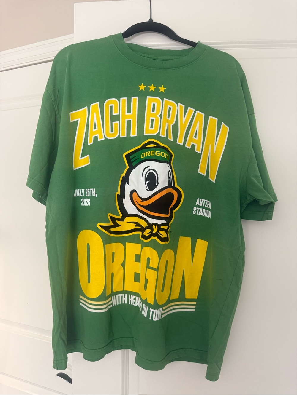 Zach Bryan Oregon Duck Graphic Tee - 2026 Show at Autzen Stadium *OFFICIAL MERCH